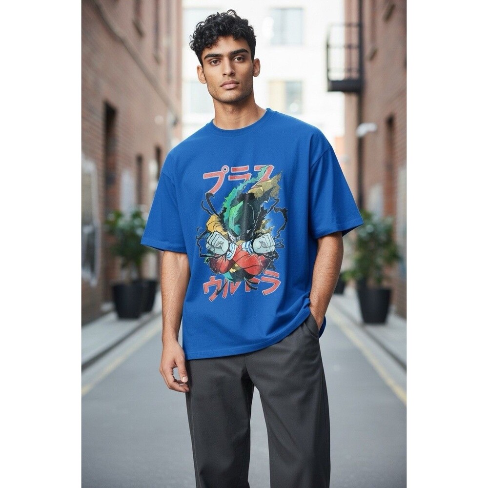My Hero Academia Izuky Midoriya Deku Anime Blue Graphic T-shirt Size S Japanese